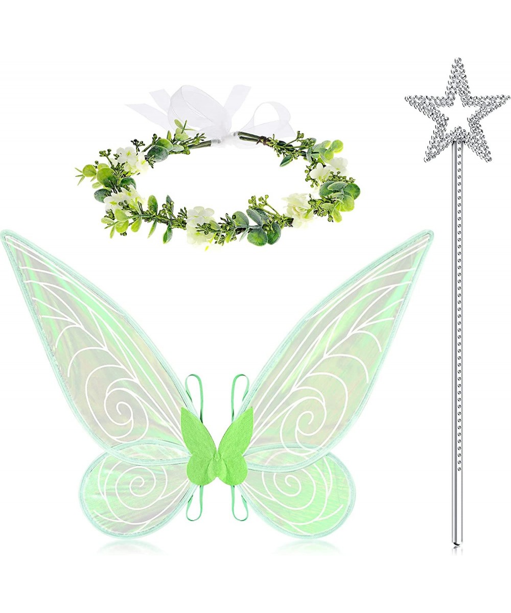 Fairy Wings with Fairy Star Wand Floral Headband for Girls Women Halloween Costume Angel Wings Dress Up Party Favor $38.43 Ki...