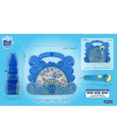 Blues Clues Sing Along Boom Box Speaker with Microphone for Fans of Blues Clues Toys Kids Karaoke Machine with Built in Music...