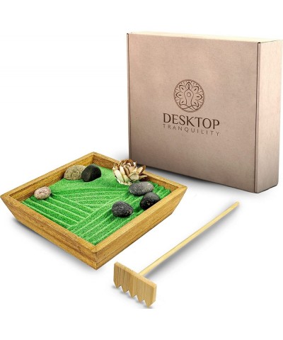 Mini Japanese Zen Garden Kit for Home or Office Desk | Office Decor Zen Garden Kit Improves Meditation | Includes Sand Tray B...