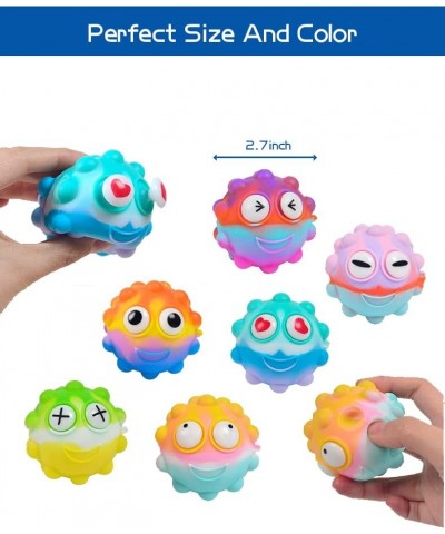 12 pcs Pop Ball 3D Silicone Squeeze Fidget Balls Toy Push Bubble Pop Its Fidget Toys Squishy Stress Balls Sensory Toys Eyes P...