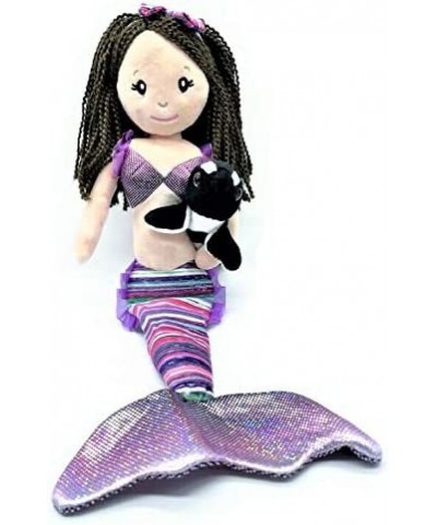 Mermaid Doll with Small Penguin Stuffed Animal- Great Mermaid Gifts for Girls-17 Inches (Brown Hair) $38.67 Plush Figure Toys