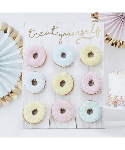 Gold Foiled Treat Yourself Donut Wall Party Display Fits 9 Doughnuts $25.12 Kids' Party Tableware