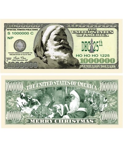 Santa Claus Million Dollar Bill - (Pack of 5) - Limited Edition Collectible Novelty Dollar Bill - Best Stocking Stuffer Gift ...