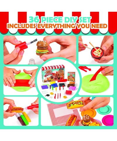 Mini World Food Air Dry Clay Kit 10 Colors of Modeling Clay for Sculpting and Over 19 Pieces in This DIY Molding Clay for Kid...