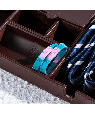 Pink & Teal Silicone Bracelet - Hereditary Breast Cancer Awareness Wristband $14.93 Kids' Dress-Up Accessories