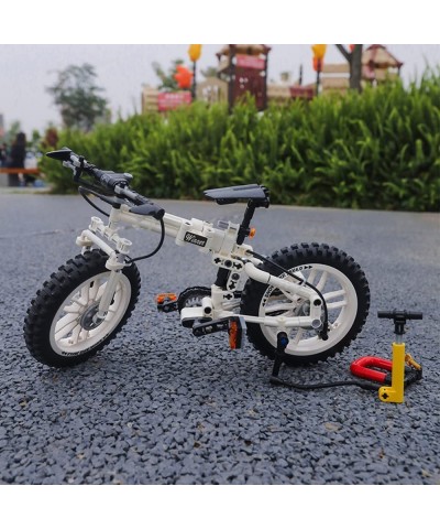 Bicycle Building Blocks Foldable Bike Model Building Set 1:6 Scale High Simulation Mountain Bike Building Kit STEM Education ...