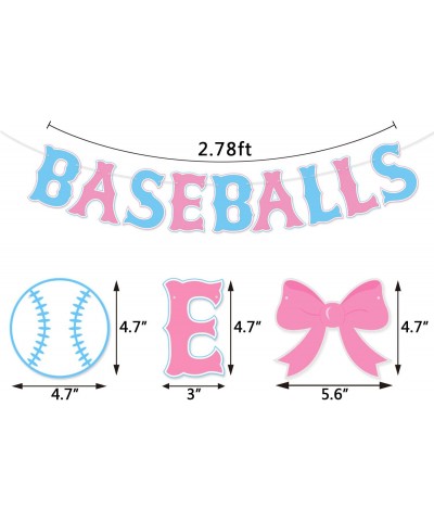 Baseballs or Bows Gender Reveal Banner Boy or Girl Baby Shower Garland Blue or Pink Gender Reveal Party Pregnancy Announcemen...