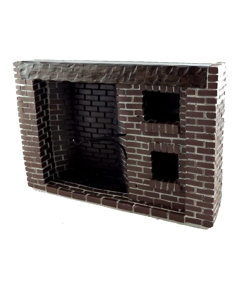 Town Square Miniatures Colonial Fieldstone Walk in Fireplace $80.33 Dollhouses