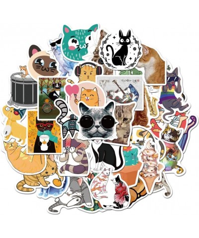 Cat Stickers for Water Bottles | Big 50-Pack | Cute Waterproof Aesthetic Trendy Stickers for Teens Girls Perfect for Laptop H...