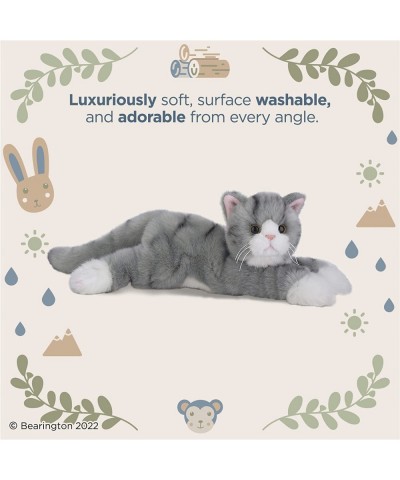 Bearington Socks Plush Stuffed Animal Grey Striped Tabby Cat Kitten 15 Inch $46.95 Stuffed Animals & Teddy Bears