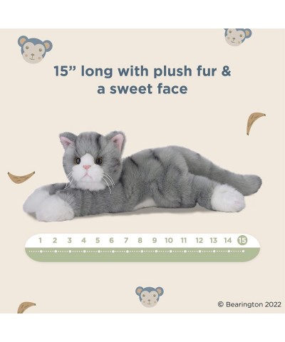 Bearington Socks Plush Stuffed Animal Grey Striped Tabby Cat Kitten 15 Inch $46.95 Stuffed Animals & Teddy Bears