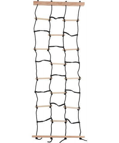 Kids Climbing Cargo Net With Nylon Rope and Wooden Dowels- Fun Outdoor Toy for Balance Coordination and Strength for Boys and...