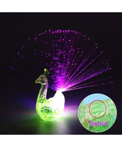 12Pcs LED Finger Light Ring Creative Colorful Peacock Finger Lights for Parties Cheering Novelty Glowing Toys Gifts for Kids ...