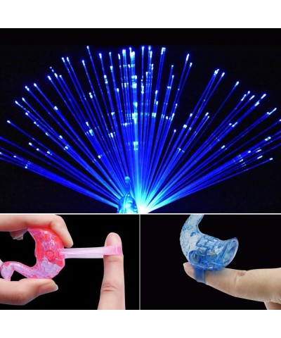 12Pcs LED Finger Light Ring Creative Colorful Peacock Finger Lights for Parties Cheering Novelty Glowing Toys Gifts for Kids ...