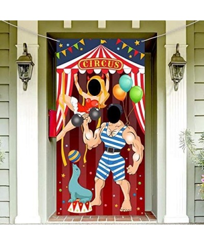 Carnival Circus Party Decoration Carnival Photo Door Banner Backdrop Props Large Fabric Photo Door Banner for Carnival Circus...