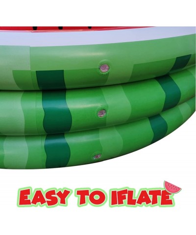 Watermelon Inflatable 60 inches Pit Ball Pool Swimming Pool with 3 Rings Boys and Girls Summer Fun in Garden Backyard Indoor ...