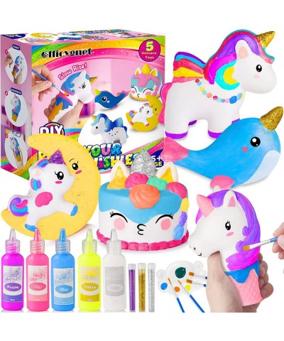 Unicorn Gifts Toys for Girls Unicorn Painting Kits - 5 Slow-Rise Unicorns Squeeze Creativity Arts and Crafts for Kids Ages 4 ...