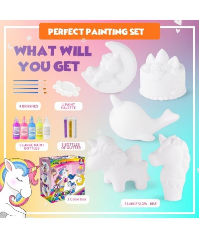 Unicorn Gifts Toys for Girls Unicorn Painting Kits - 5 Slow-Rise Unicorns Squeeze Creativity Arts and Crafts for Kids Ages 4 ...