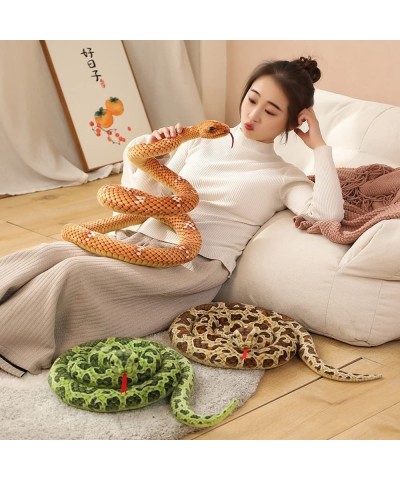 Simulated Python Snake Plush Toy Giant Piebald Python Long Stuffed Snake Plushie Pillow Children Boys Gift Home Decoration (Y...