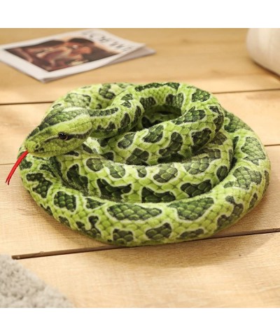 Simulated Python Snake Plush Toy Giant Piebald Python Long Stuffed Snake Plushie Pillow Children Boys Gift Home Decoration (Y...