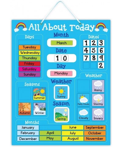 5K Education All About Today Weather & Calendar Magnetic Board - Blue $31.25 Magnet Toys