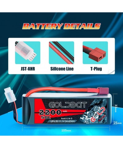 11.1V 2200mAh 3S 50C Lipo Battery with Deans Plug for RC Evader BX Car RC Truggy RC Truck RC Airplane (2 Pack) $56.93 Hobby R...