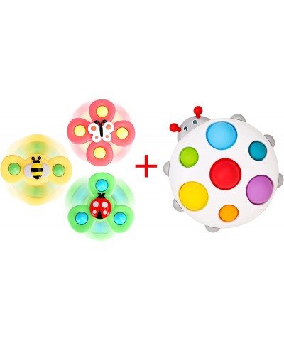 3PCS Suction Cup Spinner Toy with 1 Farm Silicone Flipping Busy Board Toy（not for Children Under 3 yrs） $39.09 Bathtub Toys