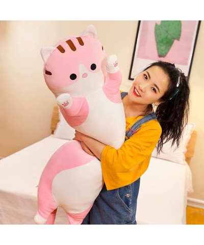 Cartoon Cat Soft Animal Plush Long Hugging Pillow Cat Plush Toy Stuffed Cushion Plush Pillow Toy Gift for Kids Girlfriend(Pin...