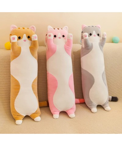 Cartoon Cat Soft Animal Plush Long Hugging Pillow Cat Plush Toy Stuffed Cushion Plush Pillow Toy Gift for Kids Girlfriend(Pin...