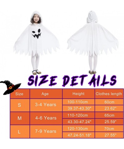 White Ghost Costume Kids Girls Halloween Scary Cosplay Fancy Dress 7-9 Years $33.19 Kids' Costumes