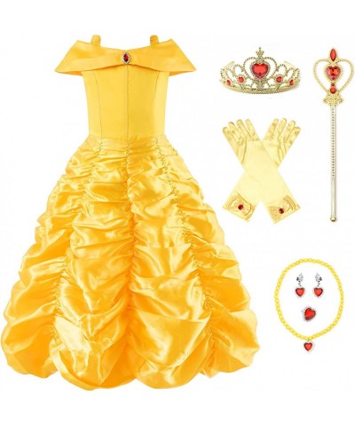 Girl's Off Shoulder Princess Dress Layered Costume with Aceessories $44.50 Kids' Costumes