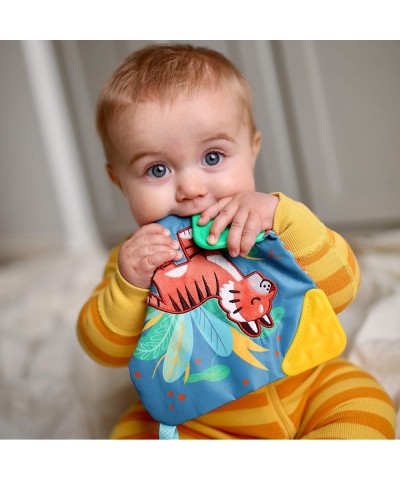 Plush Tiger Cuddle & Chew Teething Blankie with Squeaker & Connector Clip: 0 M + Tiger Multi $16.17 Baby Teether Toys