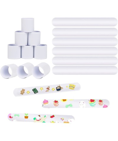 White Slap Bracelets 24 Pack DIY Snap Bracelet Bands Decorative Blank Bracelet for Kids Girls Party Favors $14.67 Kids' Dress...