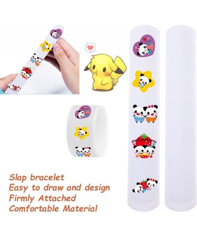 White Slap Bracelets 24 Pack DIY Snap Bracelet Bands Decorative Blank Bracelet for Kids Girls Party Favors $14.67 Kids' Dress...