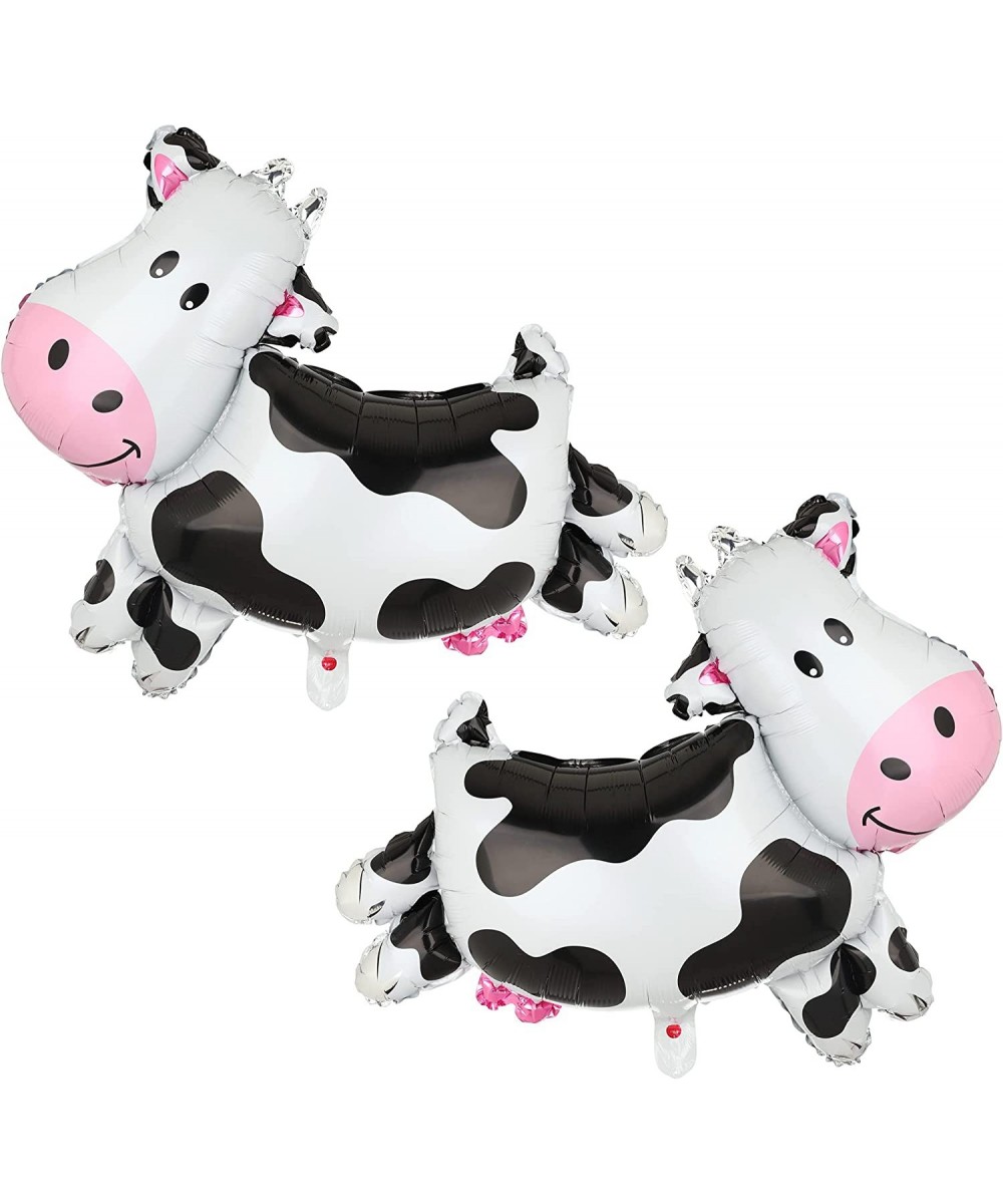 2 Pcs Cow Balloons Cow Shape Mylar Foil Balloon Baby Shower Girl One 1st Birthday Barnyard Farm Animal Theme Party Decoration...