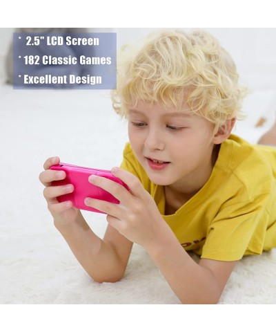 Handheld Game Console for Children Ages 4-12 Built-in 182 Retro Classic Games 2.5" LCD Screen Portable 8 Bit TV Output Video ...