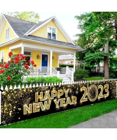 Xtralarge Happy New Year Banner 2023 - Happy New Year Yard Sign 120x20 Inch | Happy New Year Decorations 2023 | New Years Eve...