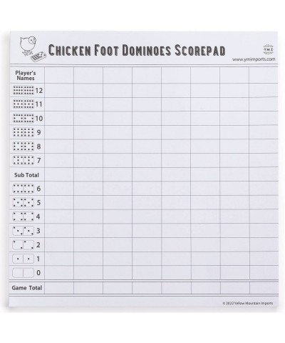 Chicken Foot Dominoes Scorepad - 50 Sheets $14.36 Domino & Tile Games