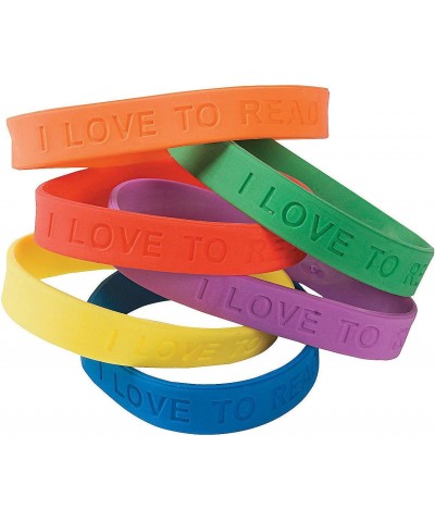 I Love to Read Rubber Bracelets - 24 Pieces - Educational and Learning Activities for Kids $16.44 Kids' Dress-Up Accessories