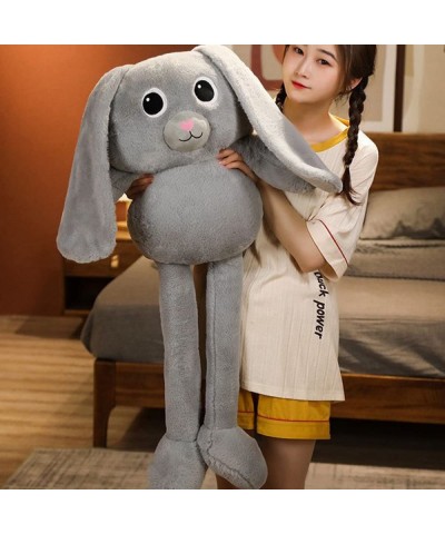 Stuffed Animal Bunny Plush Toy Kawaii Soft Rabbit Plushie Doll Creative Fluffy Bunny Hugging Pillow with Floppy Long Ear Reve...