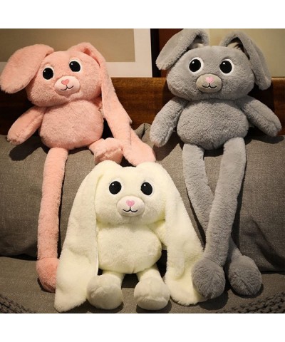 Stuffed Animal Bunny Plush Toy Kawaii Soft Rabbit Plushie Doll Creative Fluffy Bunny Hugging Pillow with Floppy Long Ear Reve...