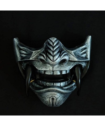 Half Face Cover -3D Japanese Demon Face Cover Resin Ghost Cosplay Helmet Half Face Cover Halloween Cosplay Costume Party $28....