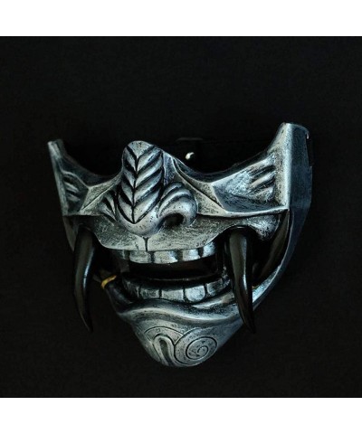 Half Face Cover -3D Japanese Demon Face Cover Resin Ghost Cosplay Helmet Half Face Cover Halloween Cosplay Costume Party $28....