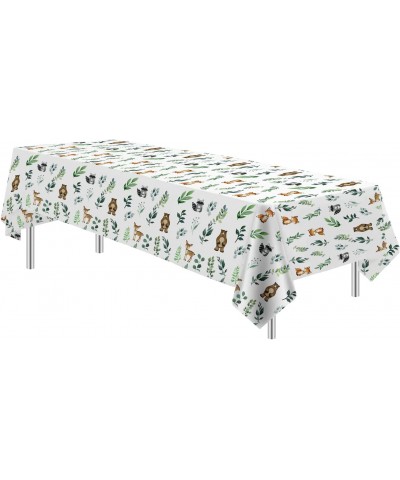 Woodland Tablecloth - Disposable Woodland Party Tablecover for Baby Shower & Birthday Party Supplies Woodland Creatures Baby ...