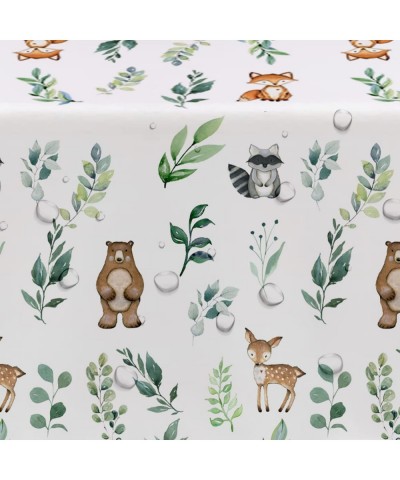 Woodland Tablecloth - Disposable Woodland Party Tablecover for Baby Shower & Birthday Party Supplies Woodland Creatures Baby ...