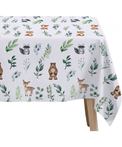 Woodland Tablecloth - Disposable Woodland Party Tablecover for Baby Shower & Birthday Party Supplies Woodland Creatures Baby ...