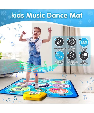 Dance Mat for Kids - Blue Frozen Themed Musical Dance Pad Dance Game Toys with LED Lights Including 5 Modes and 3 Challenge L...