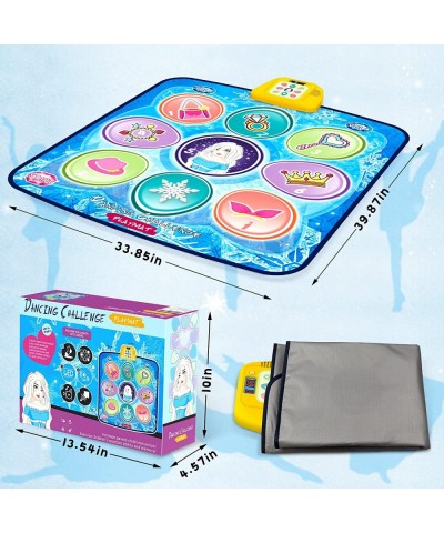 Dance Mat for Kids - Blue Frozen Themed Musical Dance Pad Dance Game Toys with LED Lights Including 5 Modes and 3 Challenge L...