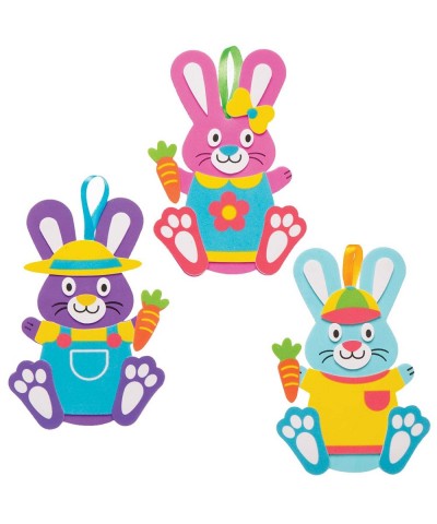 AT399 Easter Bunny Mix & Match Ornaments Kits - Pack of 8 Ideal for Kids' Arts and Crafts Educational Toys Gifts Keepsakes $1...