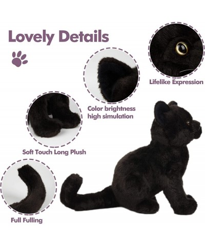 Black Cat Plush Realistic Black Cat Stuffed Animal Pillow Cute Plush Toy Gifts for Birthday/Halloween/Christmas 9 inch $37.65...